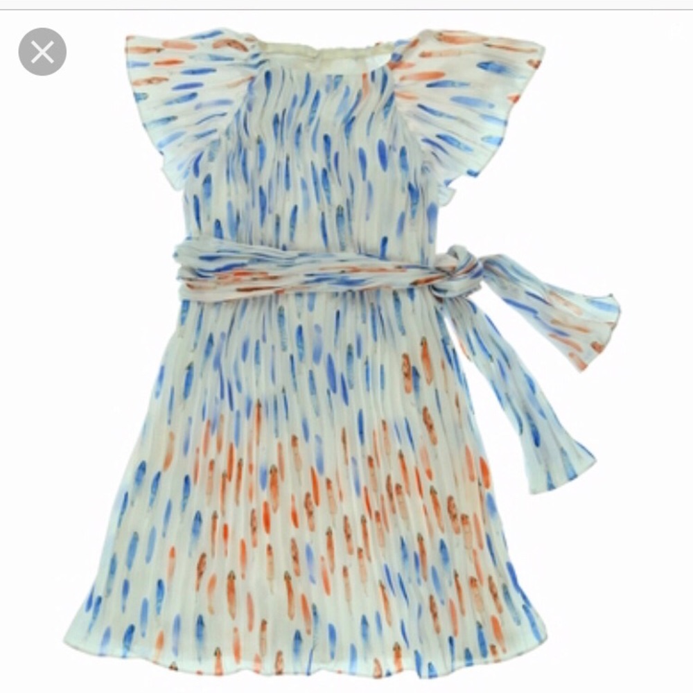 Silk Bleu comme Gris Little girls dress